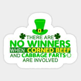 Corned Beef and Cabbage Farts - St. Patrick's Day Sticker